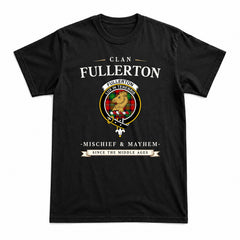 Fullerton Tartan Crest Mischief and Mayhem T-shirt