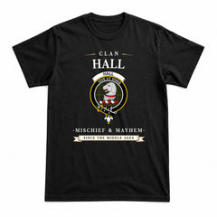Hall Tartan Crest Mischief and Mayhem T-shirt