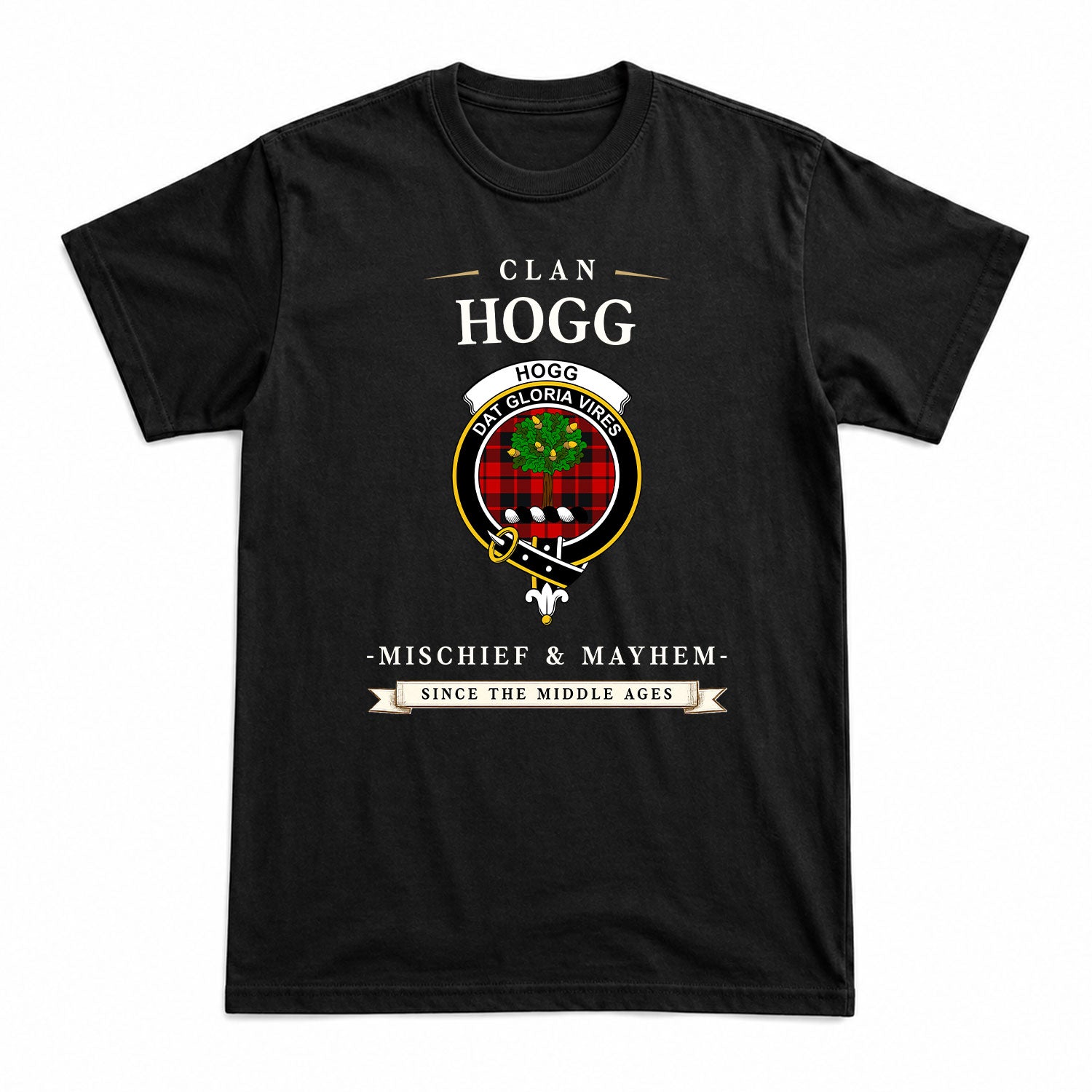 Hogg Tartan Crest Mischief and Mayhem T-shirt