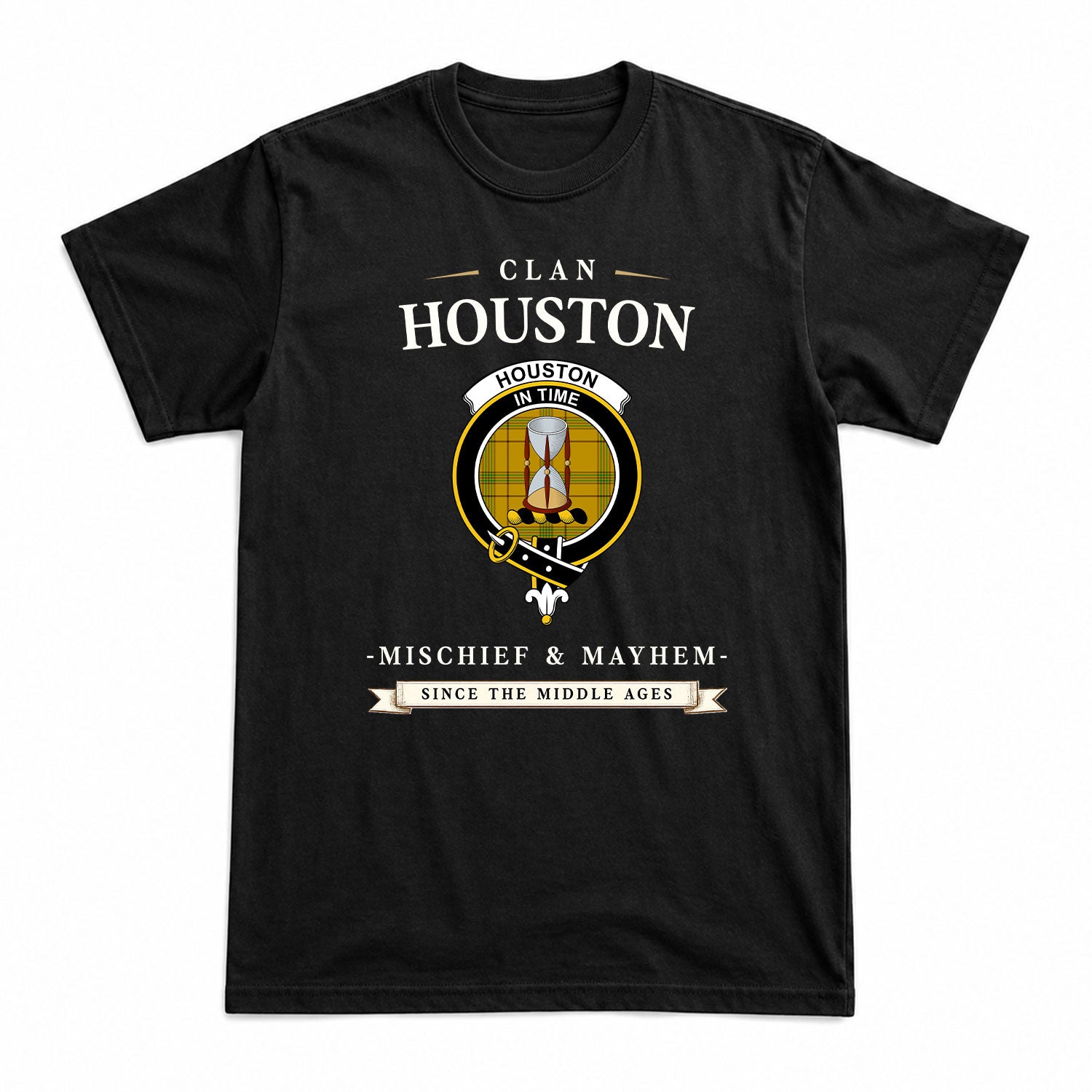 Houston Tartan Crest Mischief and Mayhem T-shirt