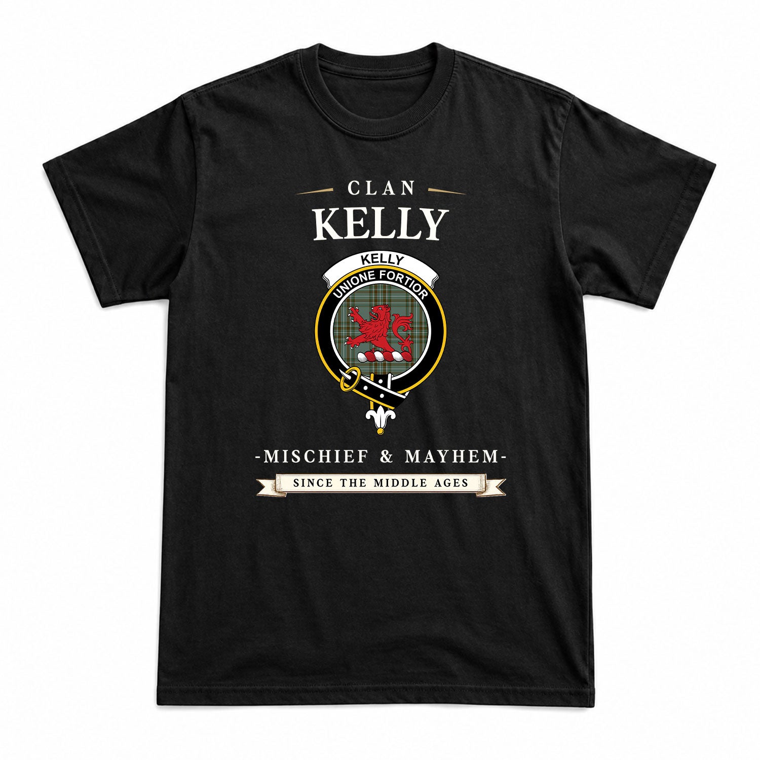 Kelly Dress Tartan Crest Mischief and Mayhem T-shirt