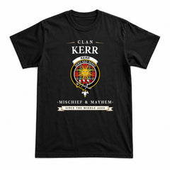 Kerr Ancient Tartan Crest Mischief and Mayhem T-shirt