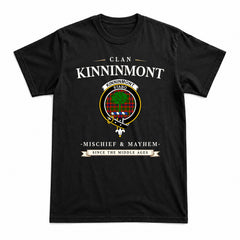 Kinninmont Tartan Crest Mischief and Mayhem T-shirt