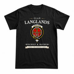Langlands Tartan Crest Mischief and Mayhem T-shirt