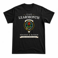 Learmonth Tartan Crest Mischief and Mayhem T-shirt