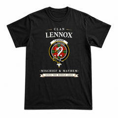 Lennox Tartan Crest Mischief and Mayhem T-shirt