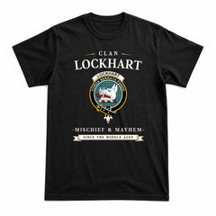 Lockhart Tartan Crest Mischief and Mayhem T-shirt