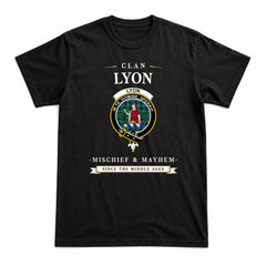 Lyon Tartan Crest Mischief and Mayhem T-shirt