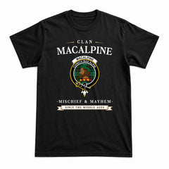 MacAlpine Ancient Tartan Crest Mischief and Mayhem T-shirt
