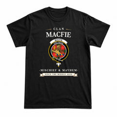 MacFie Tartan Crest Mischief and Mayhem T-shirt