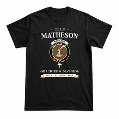 Matheson Ancient Tartan Crest Mischief and Mayhem T-shirt