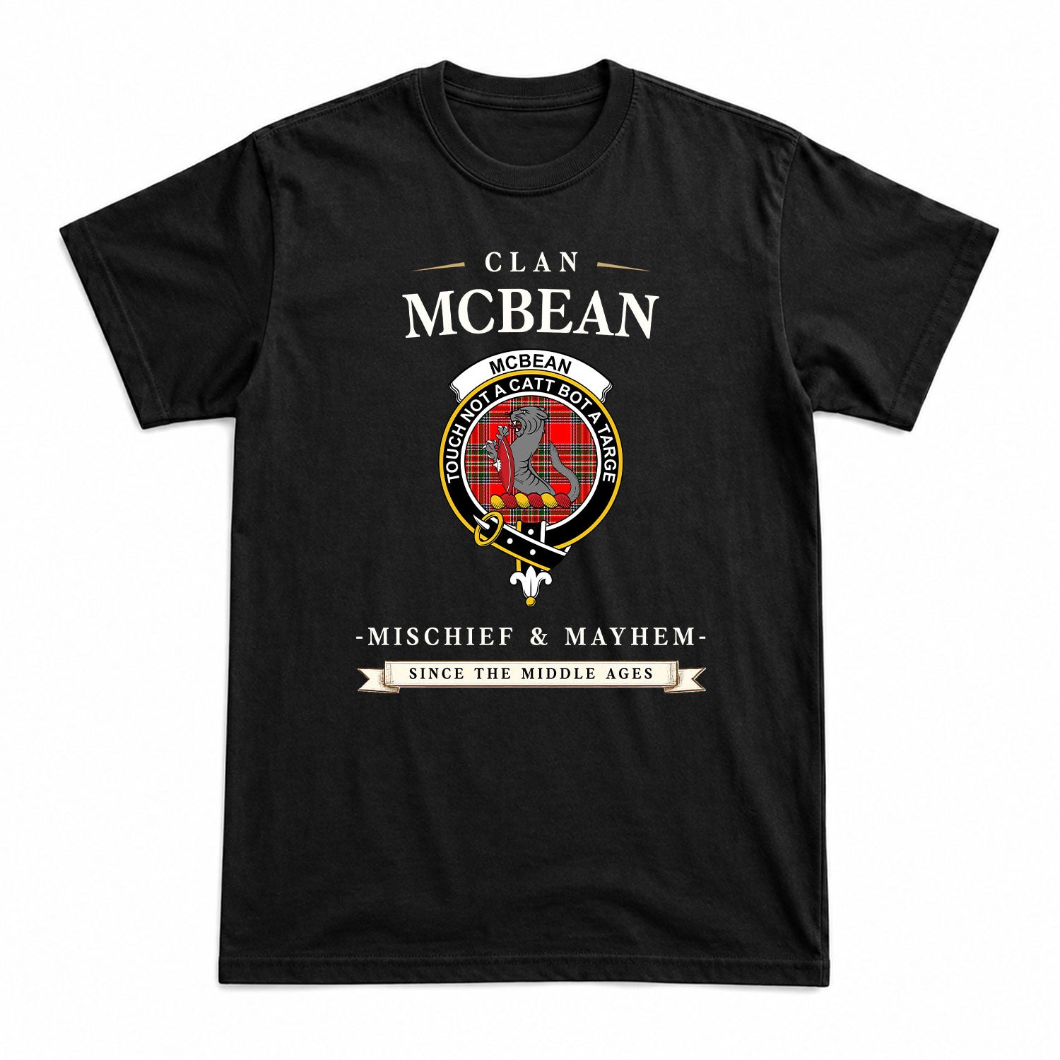 McBean Tartan Crest Mischief and Mayhem T-shirt