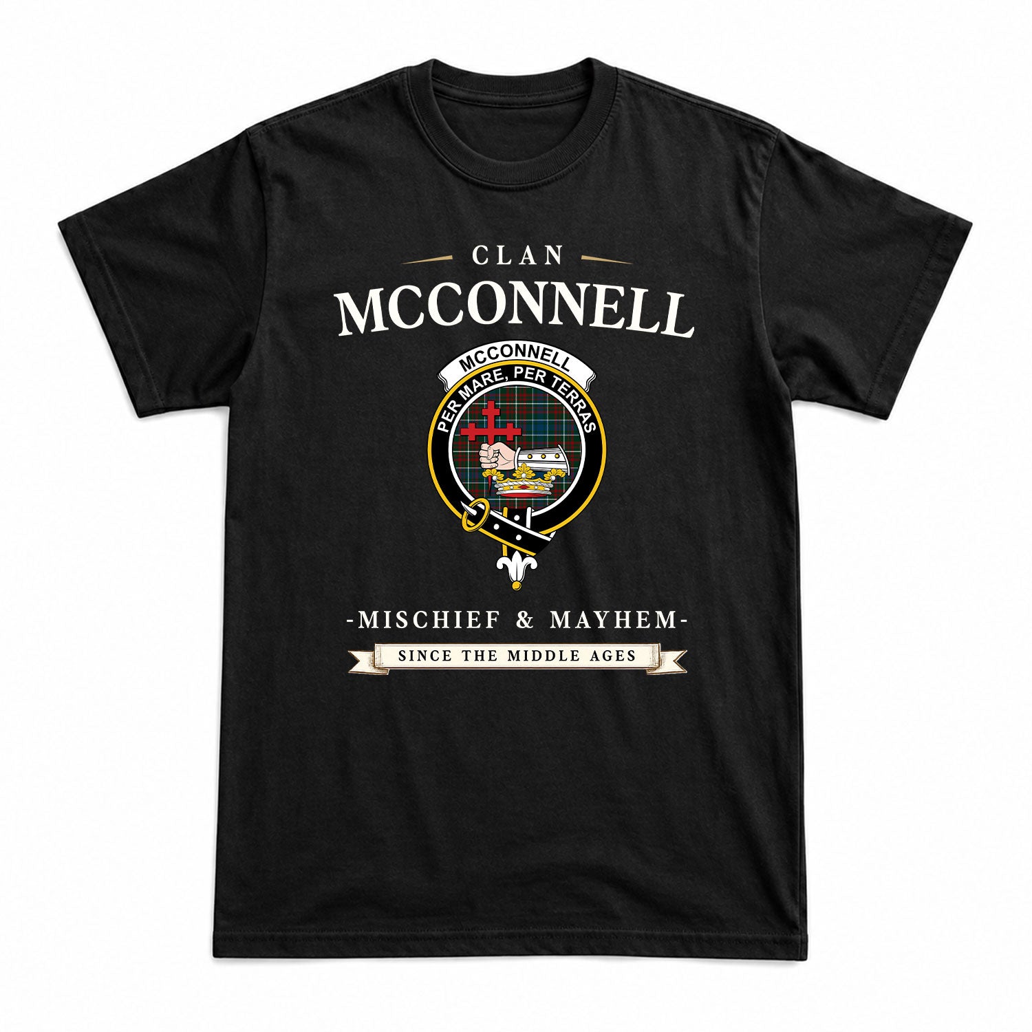 McConnell Tartan Crest Mischief and Mayhem T-shirt