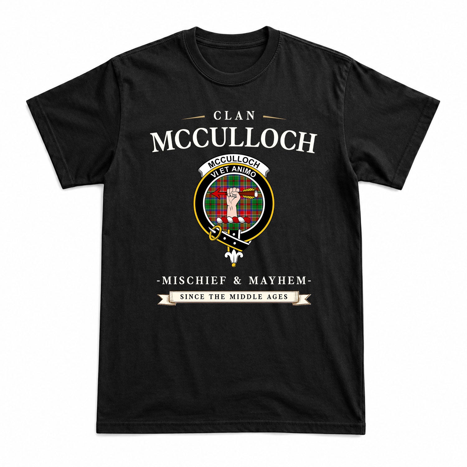 McCulloch Tartan Crest Mischief and Mayhem T-shirt
