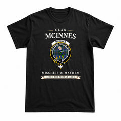 McInnes Modern Tartan Crest Mischief and Mayhem T-shirt