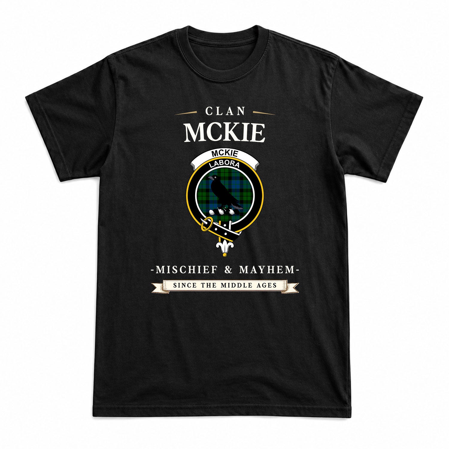McKie Tartan Crest Mischief and Mayhem T-shirt
