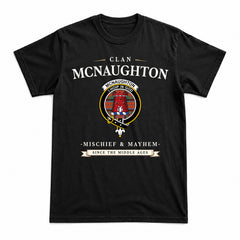 McNaughton Ancient Tartan Crest Mischief and Mayhem T-shirt