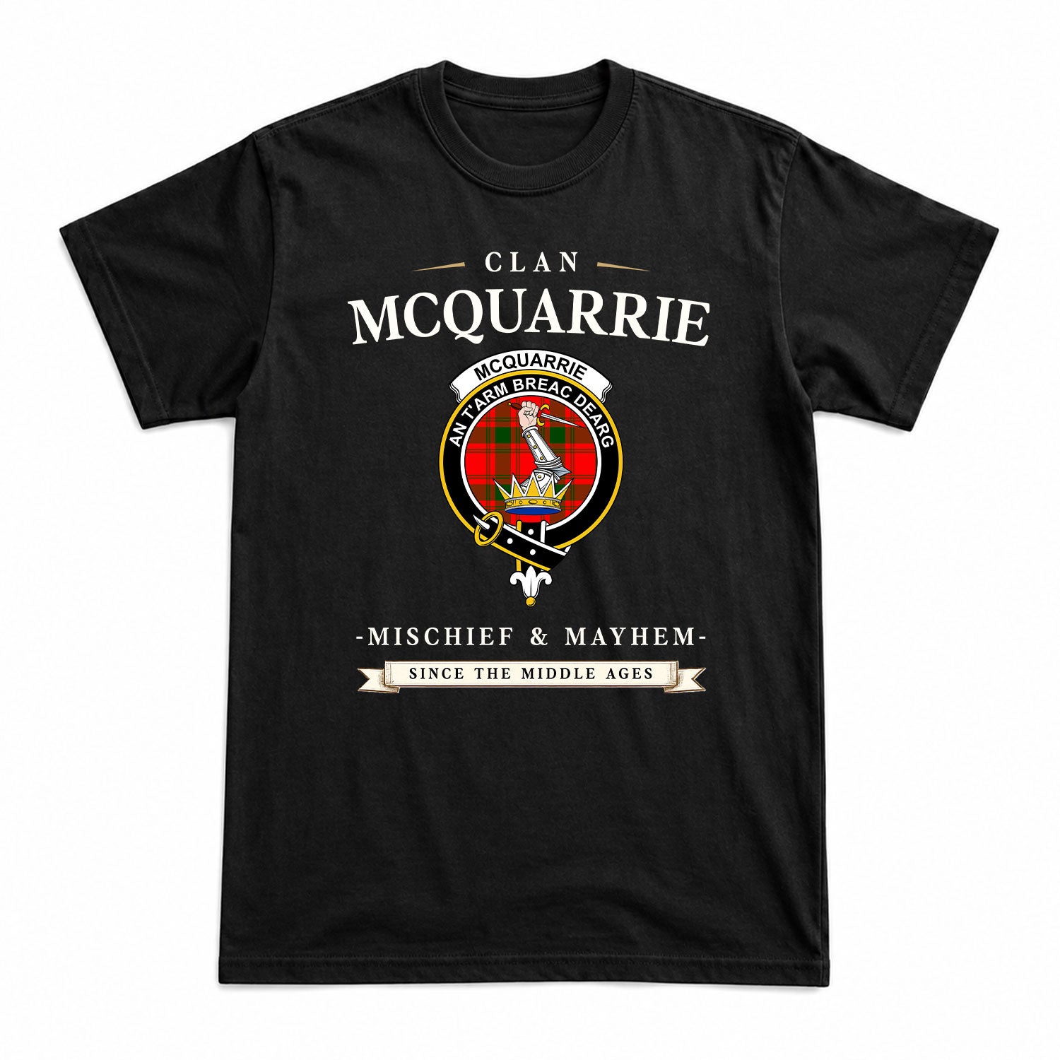 McQuarrie Tartan Crest Mischief and Mayhem T-shirt