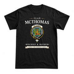 McThomas Ancient Tartan Crest Mischief and Mayhem T-shirt