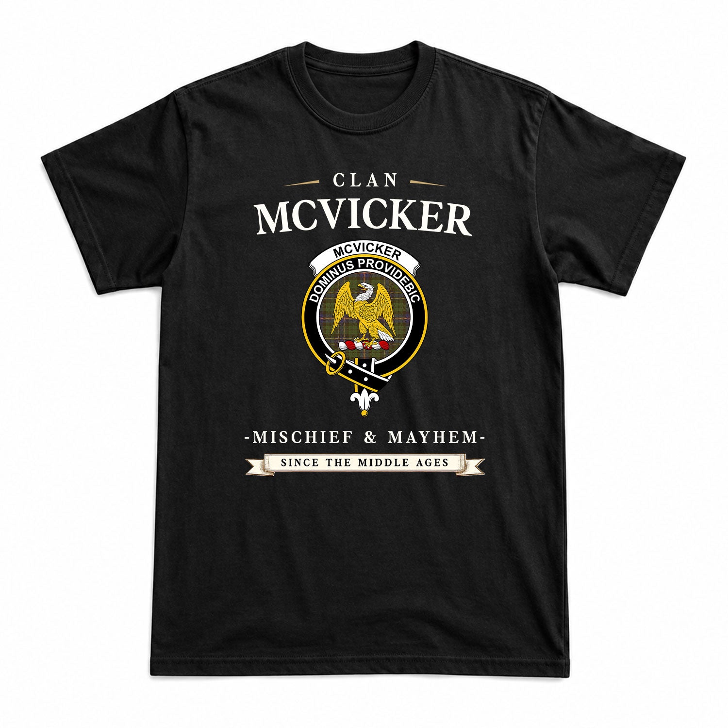 McVicker Tartan Crest Mischief and Mayhem T-shirt