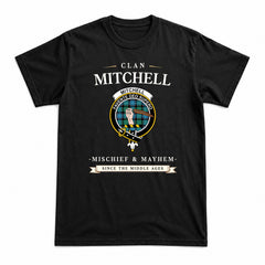 Mitchell Ancient Tartan Crest Mischief and Mayhem T-shirt