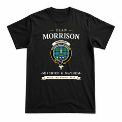Morrison Ancient Tartan Crest Mischief and Mayhem T-shirt
