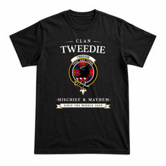 Tweedie Tartan Crest Mischief and Mayhem T-shirt