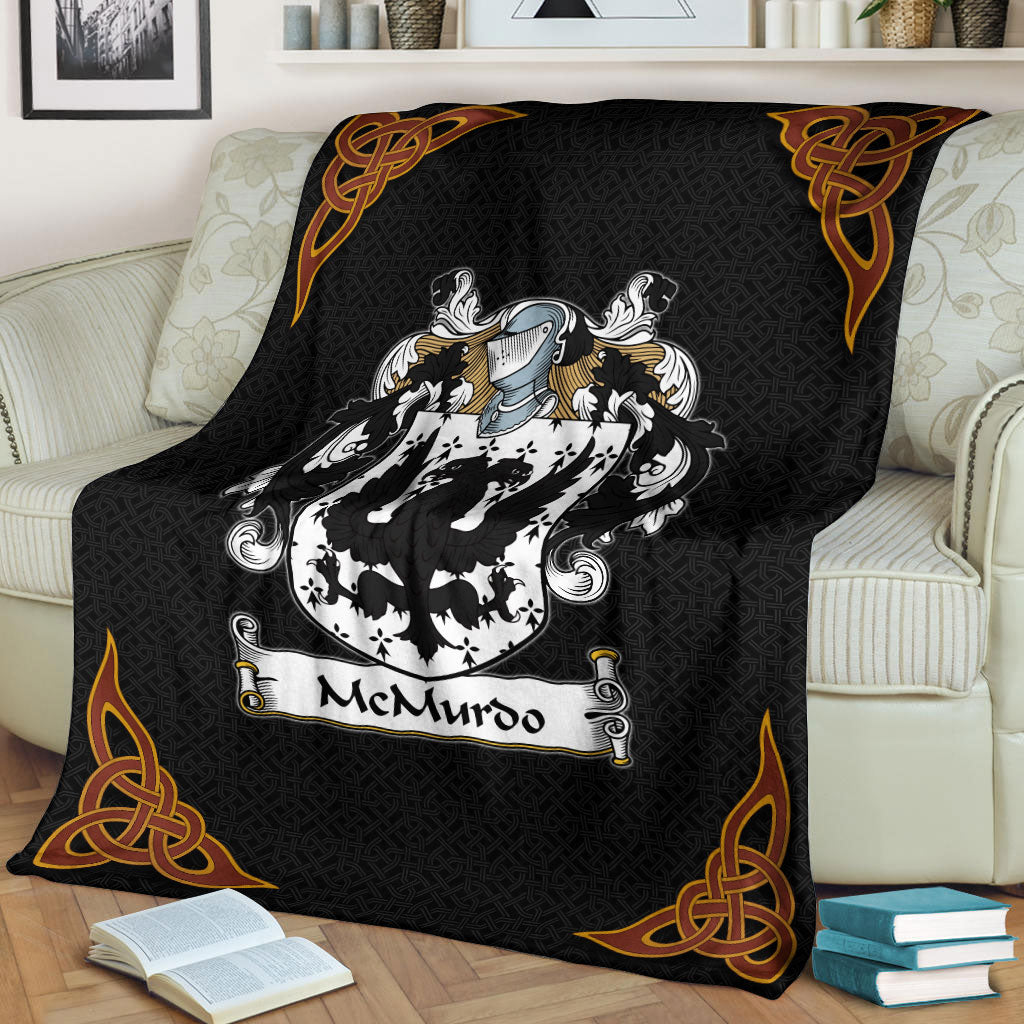 McMurdo Crest Premium Blanket - Black Celtic Style