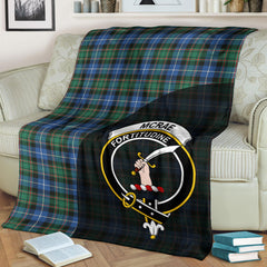 McRae Hunting Ancient Tartan Crest Blanket Wave Style