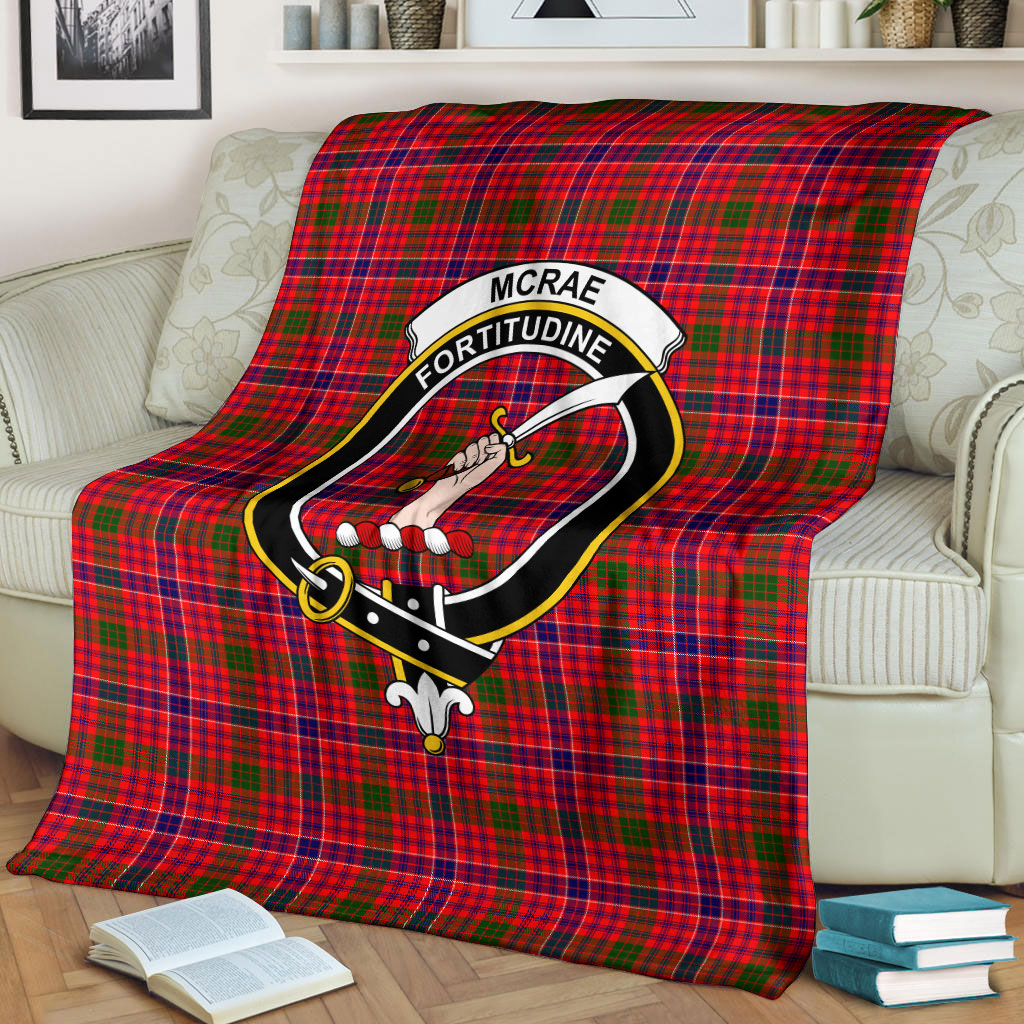 McRae Modern Tartan Crest Blanket