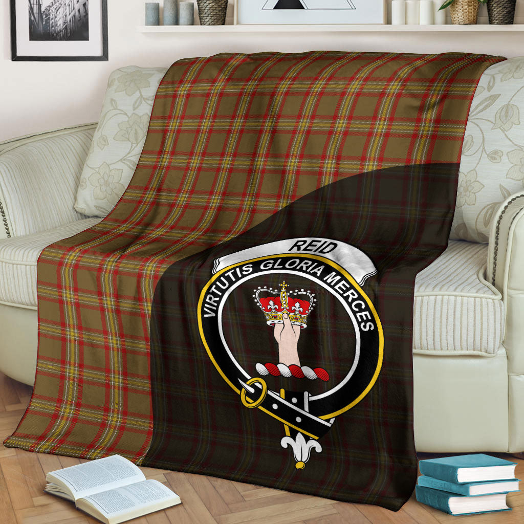 Reid Ancient Tartan Crest Blanket Wave Style