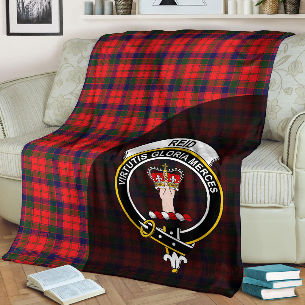 Reid Modern Tartan Crest Blanket Wave Style