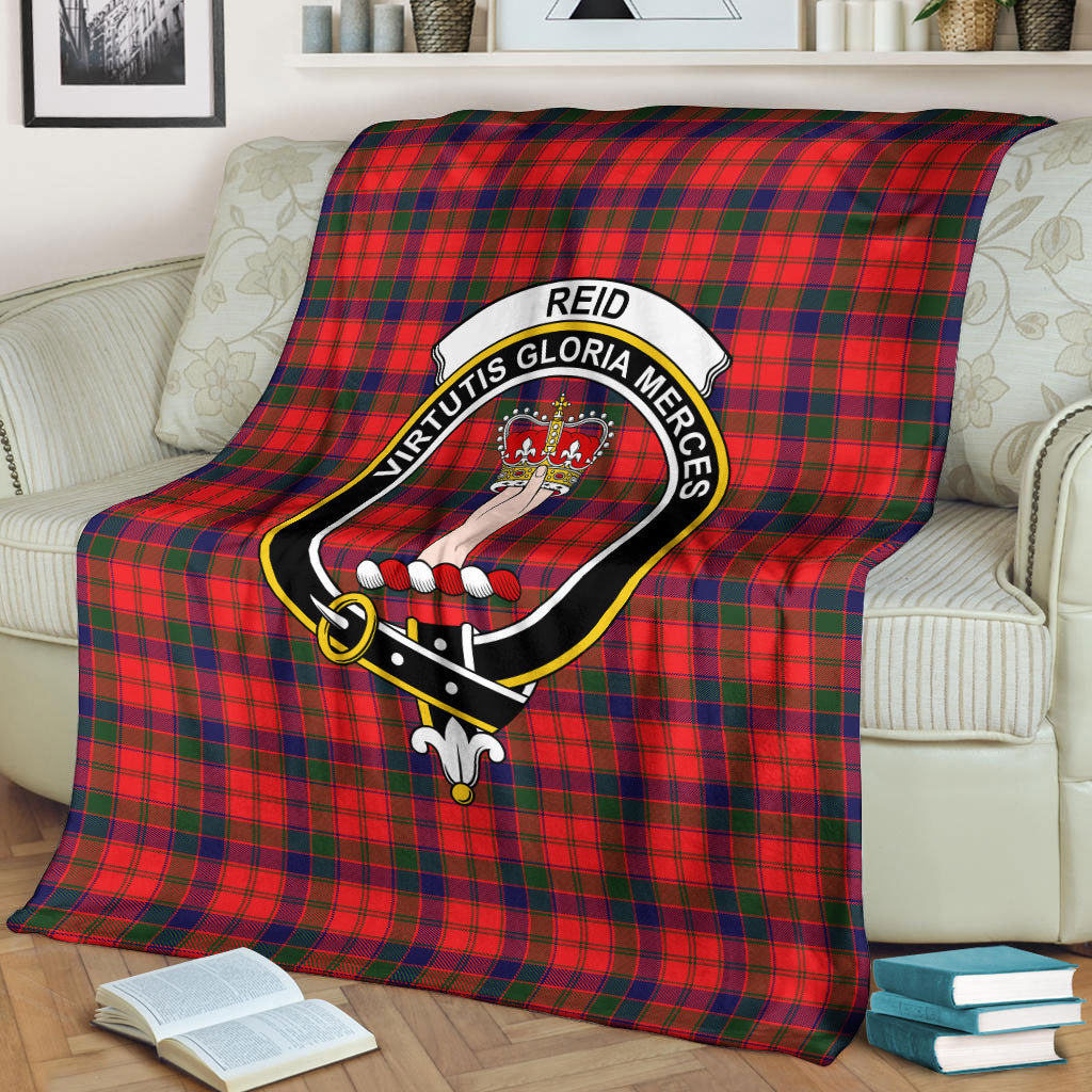 Reid Modern Tartan Crest Blanket