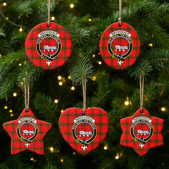 MacDonald of Sleat Tartan Crest Christmas Ceramic Ornament