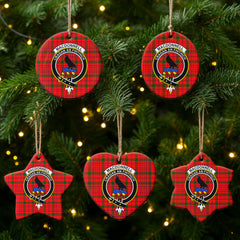 MacDonnell of Keppoch Tartan Crest Christmas Ceramic Ornament