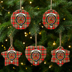 MacGill Modern Tartan Crest Christmas Ceramic Ornament