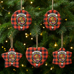 MacGregor Rob Roy Ancient Tartan Crest Christmas Ceramic Ornament