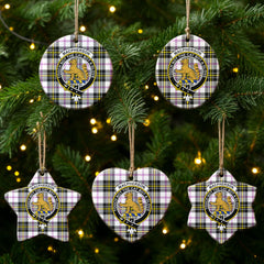 MacPherson Dress Modern Tartan Crest Christmas Ceramic Ornament