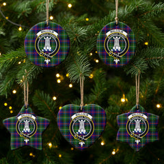 Malcolm (or MacCallum) Tartan Crest Christmas Ceramic Ornament