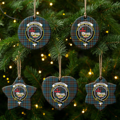 McConnell Tartan Crest Christmas Ceramic Ornament