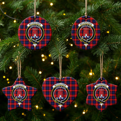 McCracken Tartan Crest Christmas Ceramic Ornament