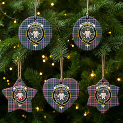 McFarlane Hunting Modern Tartan Crest Christmas Ceramic Ornament