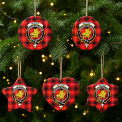 McIver Modern Tartan Crest Christmas Ceramic Ornament