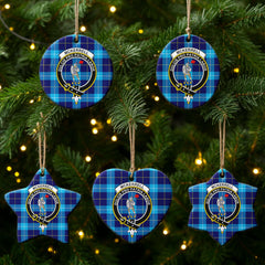 McKerrell Tartan Crest Christmas Ceramic Ornament