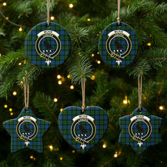 McKie Tartan Crest Christmas Ceramic Ornament
