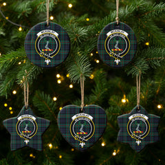 McKinlay Modern Tartan Crest Christmas Ceramic Ornament