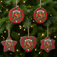 McKintosh Modern Tartan Crest Christmas Ceramic Ornament
