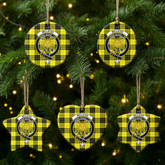 McLeod of Lewis Modern Tartan Crest Christmas Ceramic Ornament