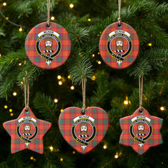McNab Ancient Tartan Crest Christmas Ceramic Ornament
