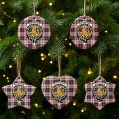 McPherson Hunting Ancient Tartan Crest Christmas Ceramic Ornament